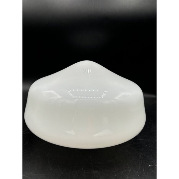 Vintage 8 in. Opal Milk glass School House Replacement Glass Globe 4 in. Neck fi - Picture 7 of 8
